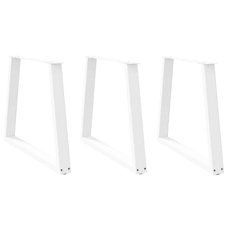 Vidaxl eettafelpoten 3 st v-vormig 70x(72-73,3) cm staal wit