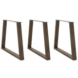 Vidaxl eettafelpoten 3 st v-vormig 80x(72-73,3) cm staal naturel