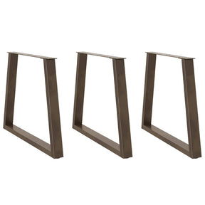 Vidaxl eettafelpoten 3 st v-vormig 80x(72-73,3) cm staal naturel