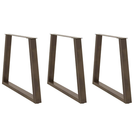 Vidaxl eettafelpoten 3 st v-vormig 80x(72-73,3) cm staal naturel