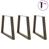Vidaxl eettafelpoten 3 st v-vormig 80x(72-73,3) cm staal naturel