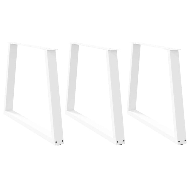 Vidaxl eettafelpoten 3 st v-vormig 90x(72-73,3) cm staal wit