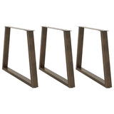 Vidaxl eettafelpoten 3 st v-vormig 100x(72-73,3) cm staal naturel