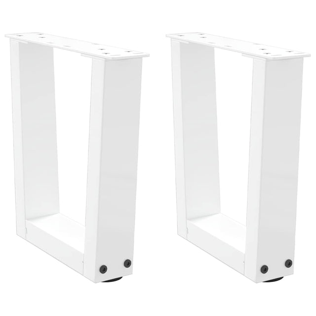 Vidaxl salontafelpoten 2 st v-vormig 40x(30-31,3) cm staal wit
