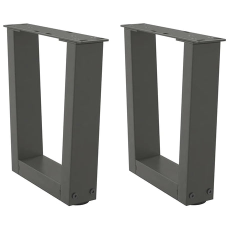 Vidaxl salontafelpoten 2 st v-vormig 40x(30-31,3) cm staal antraciet
