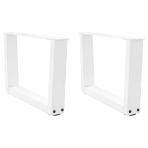 Vidaxl salontafelpoten 2 st v-vormig 60x(30-31,3) cm staal wit