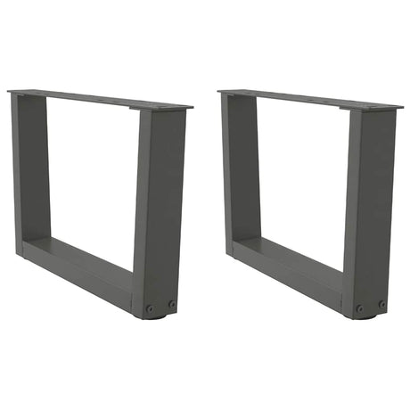Vidaxl salontafelpoten 2 st v-vormig 60x(30-31,3) cm staal antraciet