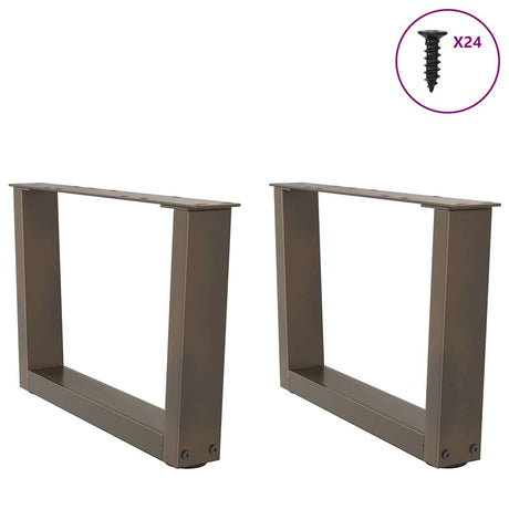 Vidaxl salontafelpoten 2 st v-vormig 60x(30-31,3) cm staal naturel