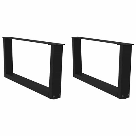 Vidaxl salontafelpoten 2 st v-vormig 70x(30-31,3) cm staal zwart