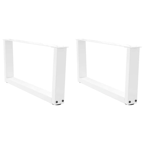 Vidaxl salontafelpoten 2 st v-vormig 70x(30-31,3) cm staal wit