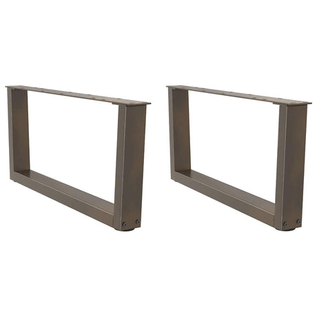 Vidaxl salontafelpoten 2 st v-vormig 70x(30-31,3) cm staal naturel