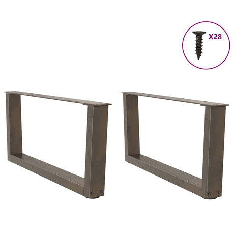 Vidaxl salontafelpoten 2 st v-vormig 70x(30-31,3) cm staal naturel