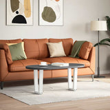 Vidaxl salontafelpoten 2 st v-vormig 28x(42-43,3) cm staal wit