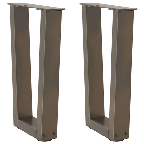 Vidaxl salontafelpoten 2 st v-vormig 28x(42-43,3) cm staal naturel