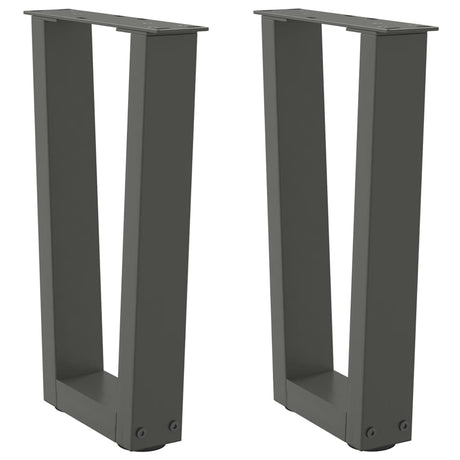 Vidaxl salontafelpoten 2 st v-vormig 38x(42-43,3) cm staal antraciet