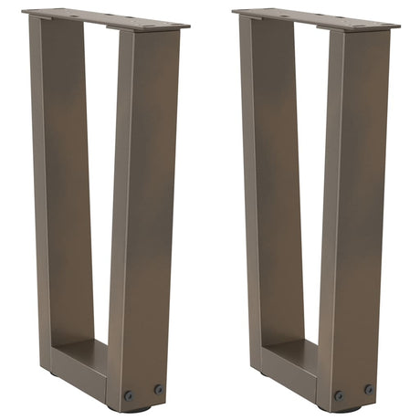 Vidaxl salontafelpoten 2 st v-vormig 38x(42-43,3) cm staal naturel