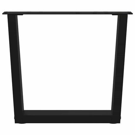Vidaxl salontafelpoten 2 st v-vormig 50x(42-43,3) cm staal zwart