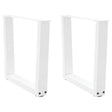 Vidaxl salontafelpoten 2 st v-vormig 50x(42-43,3) cm staal wit