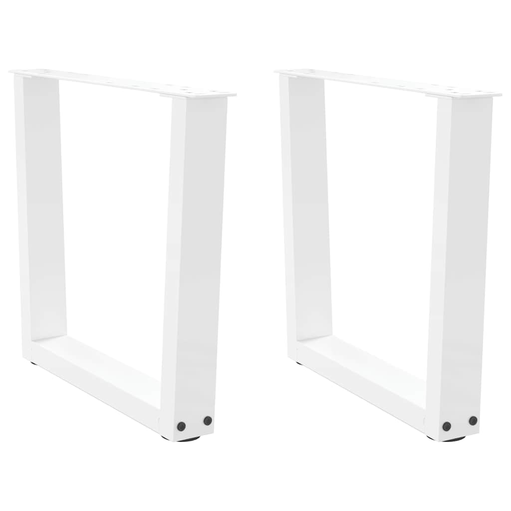 Vidaxl salontafelpoten 2 st v-vormig 50x(42-43,3) cm staal wit
