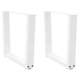 Vidaxl salontafelpoten 2 st v-vormig 50x(42-43,3) cm staal wit
