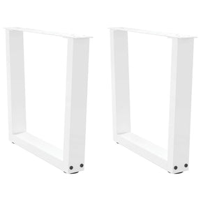 Vidaxl salontafelpoten 2 st v-vormig 50x(42-43,3) cm staal wit
