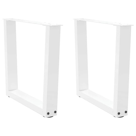 Vidaxl salontafelpoten 2 st v-vormig 50x(42-43,3) cm staal wit