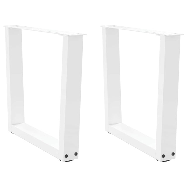 Vidaxl salontafelpoten 2 st v-vormig 50x(42-43,3) cm staal wit