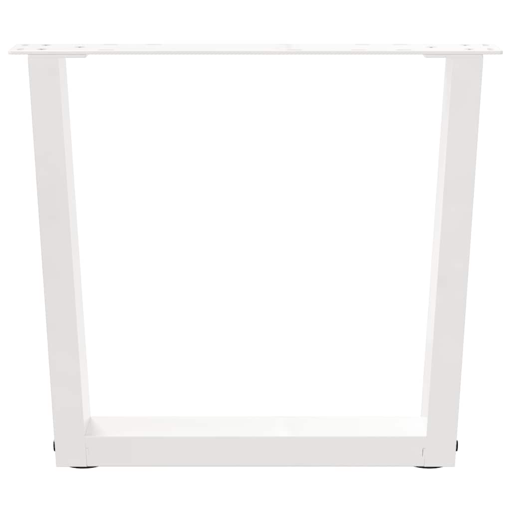 Vidaxl salontafelpoten 2 st v-vormig 50x(42-43,3) cm staal wit