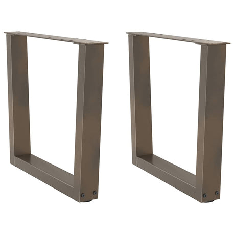 Vidaxl salontafelpoten 2 st v-vormig 50x(42-43,3) cm staal naturel