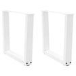 Vidaxl salontafelpoten 2 st v-vormig 60x(42-43,3) cm staal wit
