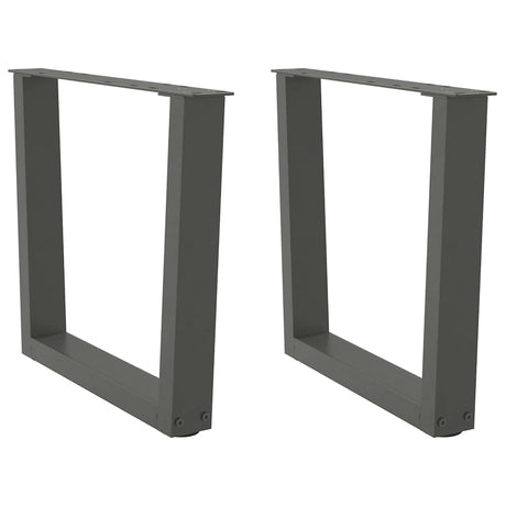 Vidaxl salontafelpoten 2 st v-vormig 60x(42-43,3) cm staal antraciet