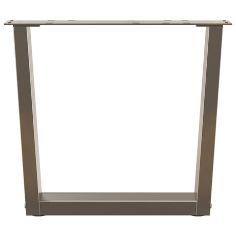 Vidaxl salontafelpoten 2 st v-vormig 60x(42-43,3) cm staal naturel