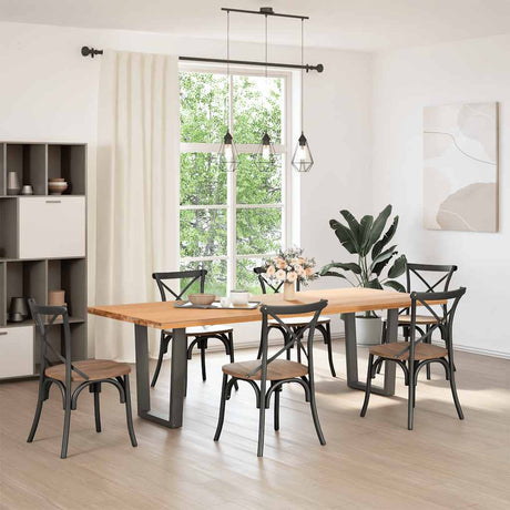 Vidaxl salontafelpoten 2 st v-vormig 70x(42-43,3) cm staal antraciet