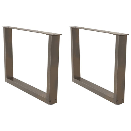 Vidaxl salontafelpoten 2 st v-vormig 70x(42-43,3) cm staal naturel