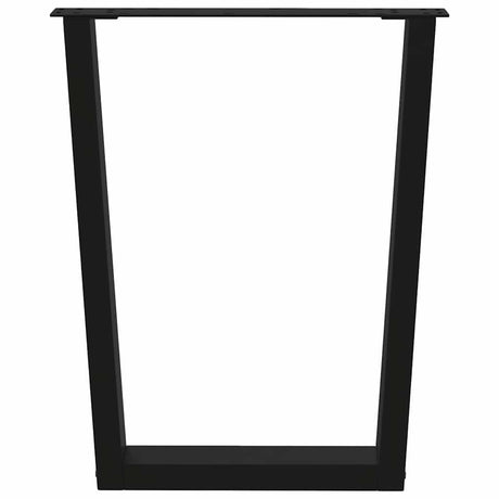 Vidaxl eettafelpoten 2 st v-vormig 70x(72-73,3) cm staal zwart