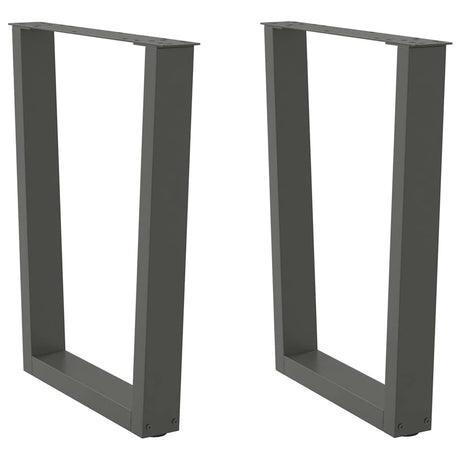 Vidaxl eettafelpoten 2 st v-vormig 70x(72-73,3) cm staal antraciet