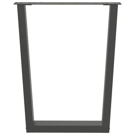 Vidaxl eettafelpoten 2 st v-vormig 70x(72-73,3) cm staal antraciet