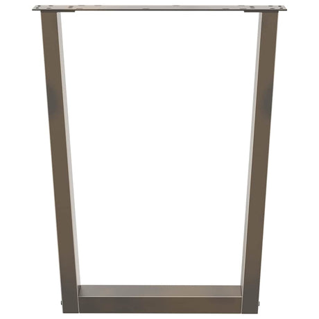 Vidaxl eettafelpoten 2 st v-vormig 70x(72-73,3) cm staal naturel