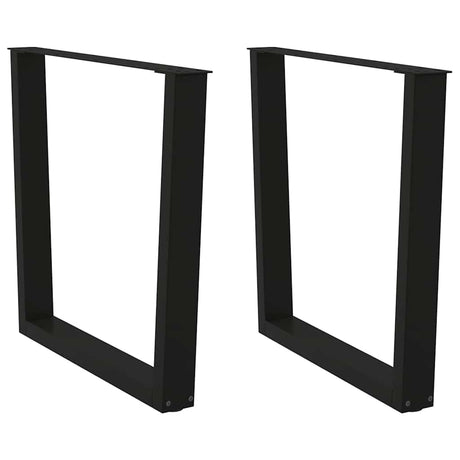 Vidaxl eettafelpoten 2 st v-vormig 80x(72-73,3) cm staal zwart