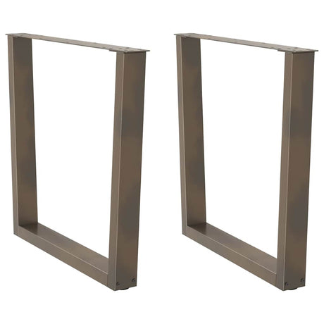 Vidaxl eettafelpoten 2 st v-vormig 80x(72-73,3) cm staal naturel