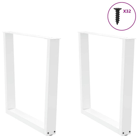 Vidaxl eettafelpoten 2 st v-vormig 90x(72-73,3) cm staal wit