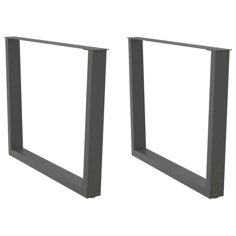 Vidaxl eettafelpoten 2 st v-vormig 100x(72-73,3) cm staal antraciet