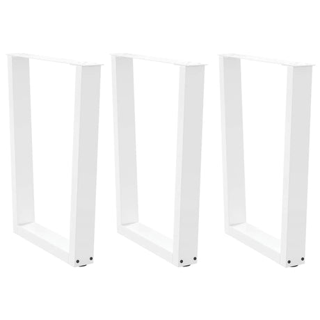 Vidaxl eettafelpoten 3 st v-vormig 70x(72-73,3) cm staal wit