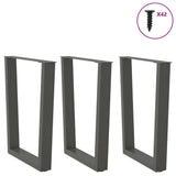 Vidaxl eettafelpoten 3 st v-vormig 70x(72-73,3) cm staal antraciet
