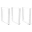 Vidaxl eettafelpoten 3 st v-vormig 80x(72-73,3) cm staal wit