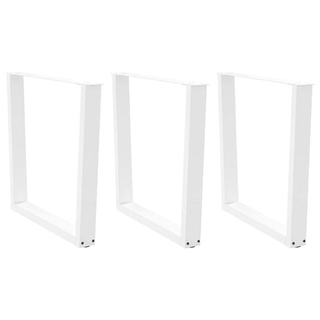 Vidaxl eettafelpoten 3 st v-vormig 80x(72-73,3) cm staal wit