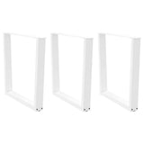 Vidaxl eettafelpoten 3 st v-vormig 90x(72-73,3) cm staal wit