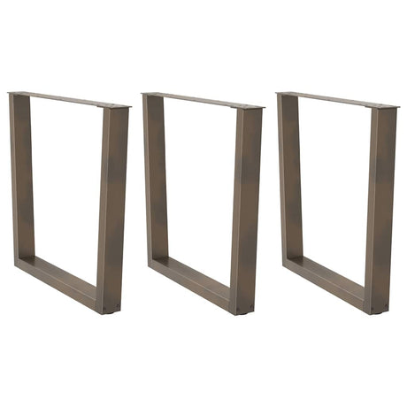 Vidaxl eettafelpoten 3 st v-vormig 90x(72-73,3) cm staal naturel