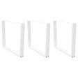 Vidaxl eettafelpoten 3 st v-vormig 100x(72-73,3) cm staal wit