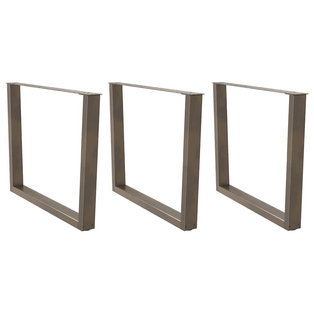 Vidaxl eettafelpoten 3 st v-vormig 100x(72-73,3) cm staal naturel